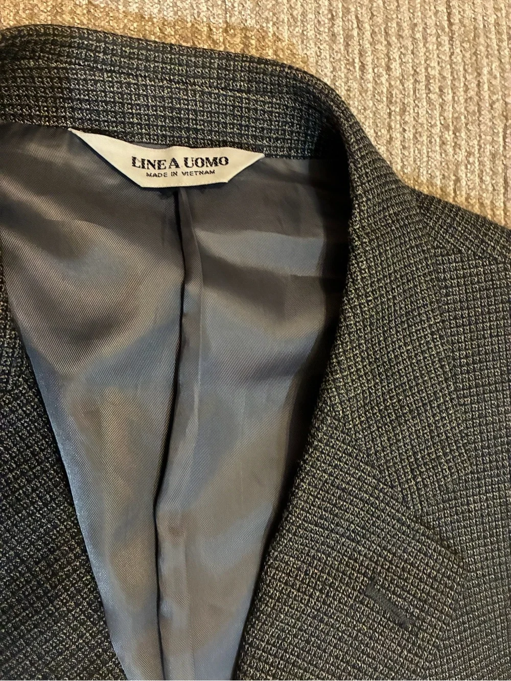 Linea UOMO gray micro-pattern casual men’s coat or blazer size 43R